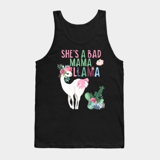 Funny Shes a Bad Mama Llama Tank Top